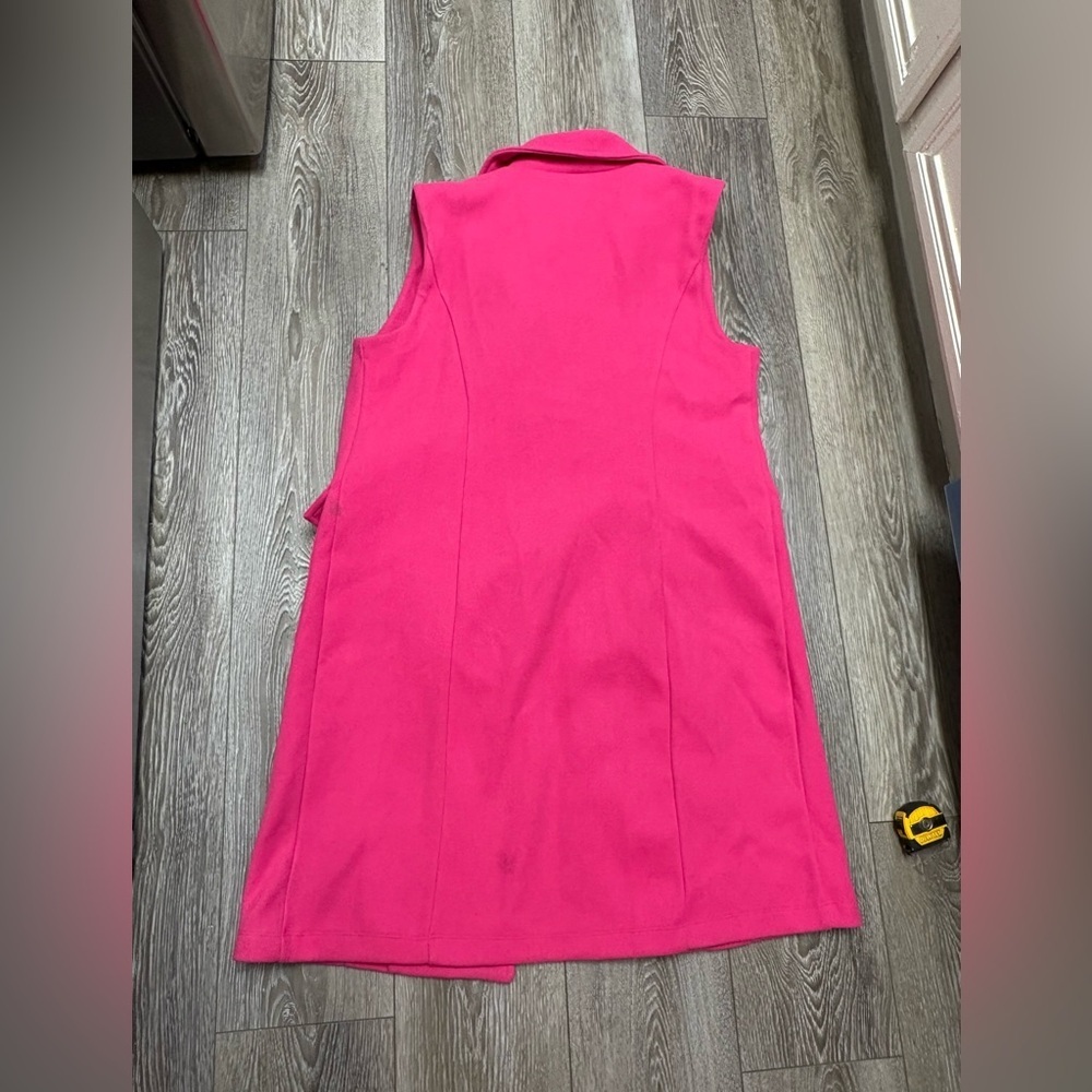 Haute Monde Women's Pink Sleeveless Coat - Picture 11 of 13